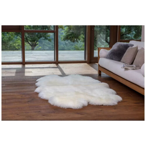 Windward Sheepskin Quad Rug Ivory