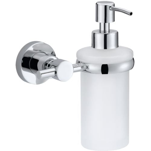 tesa Bathroom Soap Dispenser No Drill Wall Mounted Chrome Plated Metal